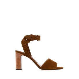 Jimmy Choo Women Caramel Suede Rori 85 Sandals